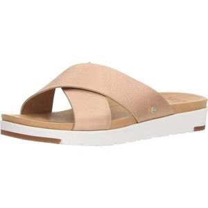 UGG Women's Kari Metallic Sandal Rose Gold US 5.5